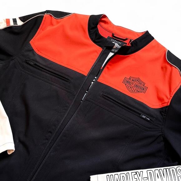 Harley-Davidson Mens Reg 2XL Colorblock Soft Shell Jacket 98405-19VM - Picture 4 of 12